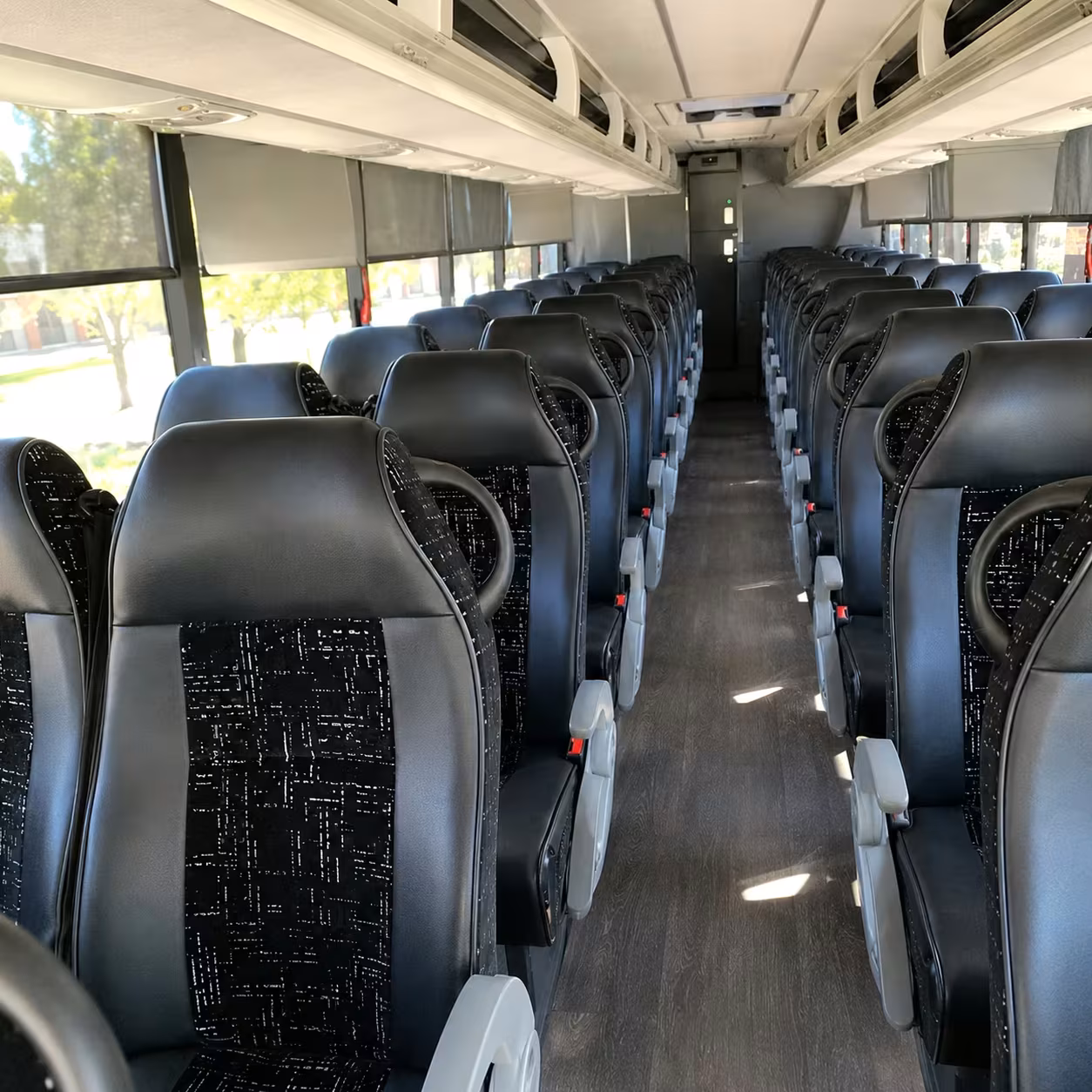56 passenger charter bus interior