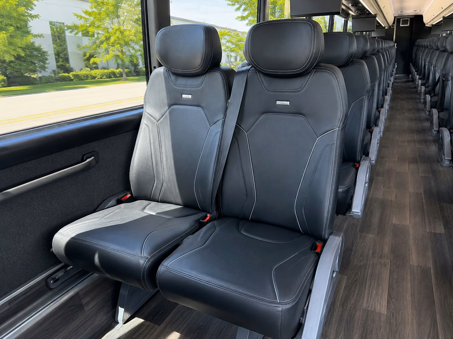 mountain view charter bus rental interior